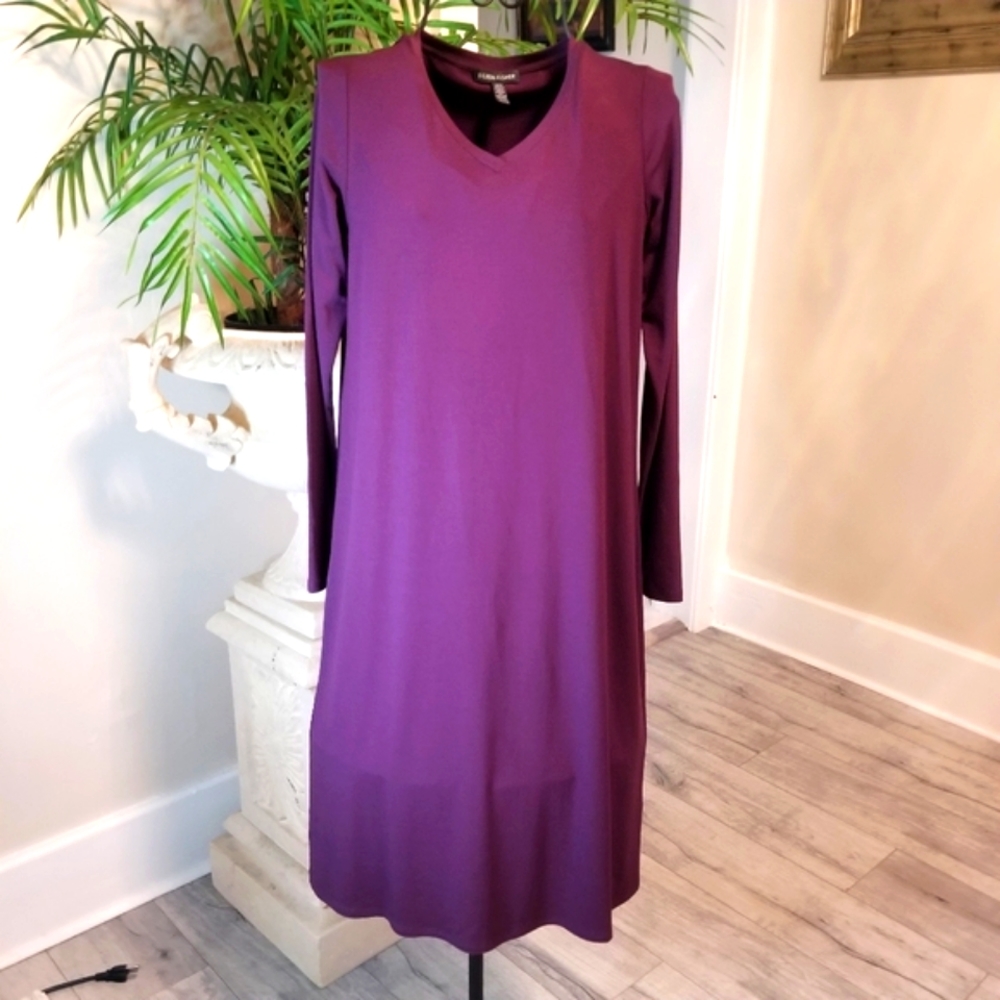 Eileen Fisher V-Neck Jersey Dress Sz: XXS.